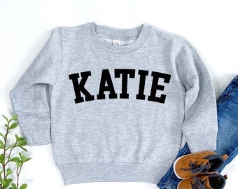 Personalized toddler sweatshirt,Custom name sweatshirt for kids ,Kids Custom crewneck sweatshirt ,Colored sweatshirt