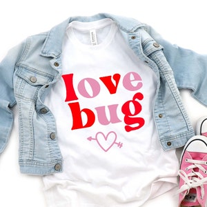Love Bug Shirt for girls, Love Bug Toddler Valentine&#39;s Day Shirt, Toddler Valentine&#39;s outfit, Kids Valentines Day Tee, Valentine Raglan