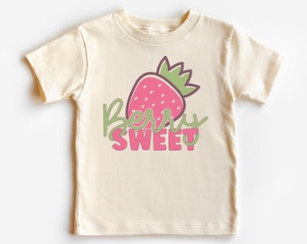 Berry Sweet Toddler Shirt, Sweet Strawberry summer Shirt, Strawberry Toddler Shirt, Birthday Strawberry Shirt