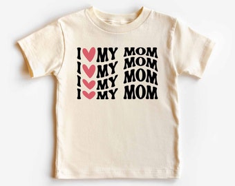 Kids I love My Mom Shirt, Mommy Baby Bodysuit, Cute I Love My Mommy T-shirt, Mothers Day Gift