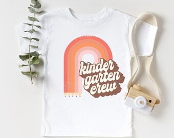 First Day of Kindergarten Shirt, Kids Kindergarten Shirt, Back to School Shirt, Rainbow Tshirt