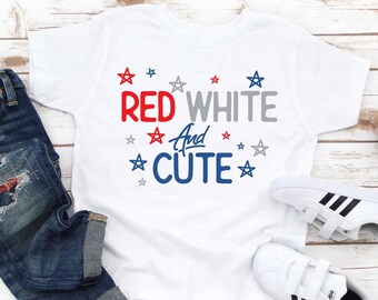 Toddlers Memorial Day Tee, Fourth of July Baby Bodysuit, Red White and Cute Toddler Shirt, Independence Day Shirt For Kids