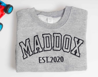 Personalized toddler name sweatshirt, Custom kids crewneck sweatshirt, Unisex custom toddler sweatshirt, Kids Pullover