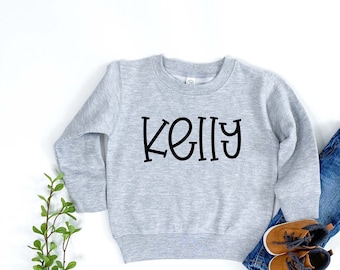 Personalized Name Sweatshirts for kids, Custom Toddler Sweatshirt with Name, Personalized Toddler Crewneck Name Sweatshirt, Kids Name Gift