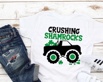 St. Patricks Shirt for Boys,Crushing Shamrocks,St Patty day shirt for kids