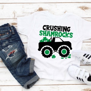 St. Patricks Shirt for Boys,Crushing Shamrocks,St Patty day shirt for kids