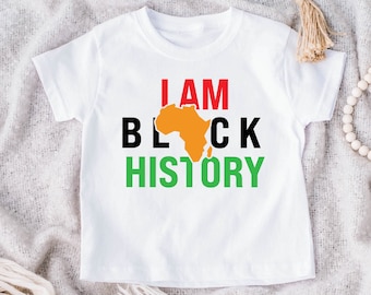 kids juneteenth shirt, Black History Month Shirt For Kids, I am Black History Toddlers Tee, Juneteenth Toddler T Shirt, Activism