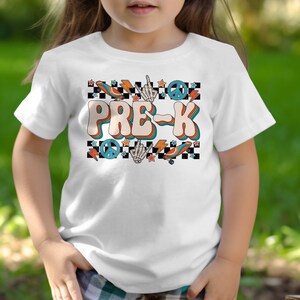 Back To School Tshirt, PreK Checkered Skateboard Kids Shirt, Boys Pre-K Kids Shirt, School Toddler Tee