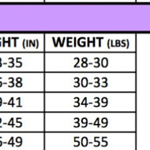 May include: A size chart for toddler apparel, featuring Rabbit Skins brand sizes. The chart lists sizes 2T through 7, with corresponding age ranges, heights in inches (33-49 in), and weights in pounds (28-55 lbs). The Rabbit Skins logo is in the corner.