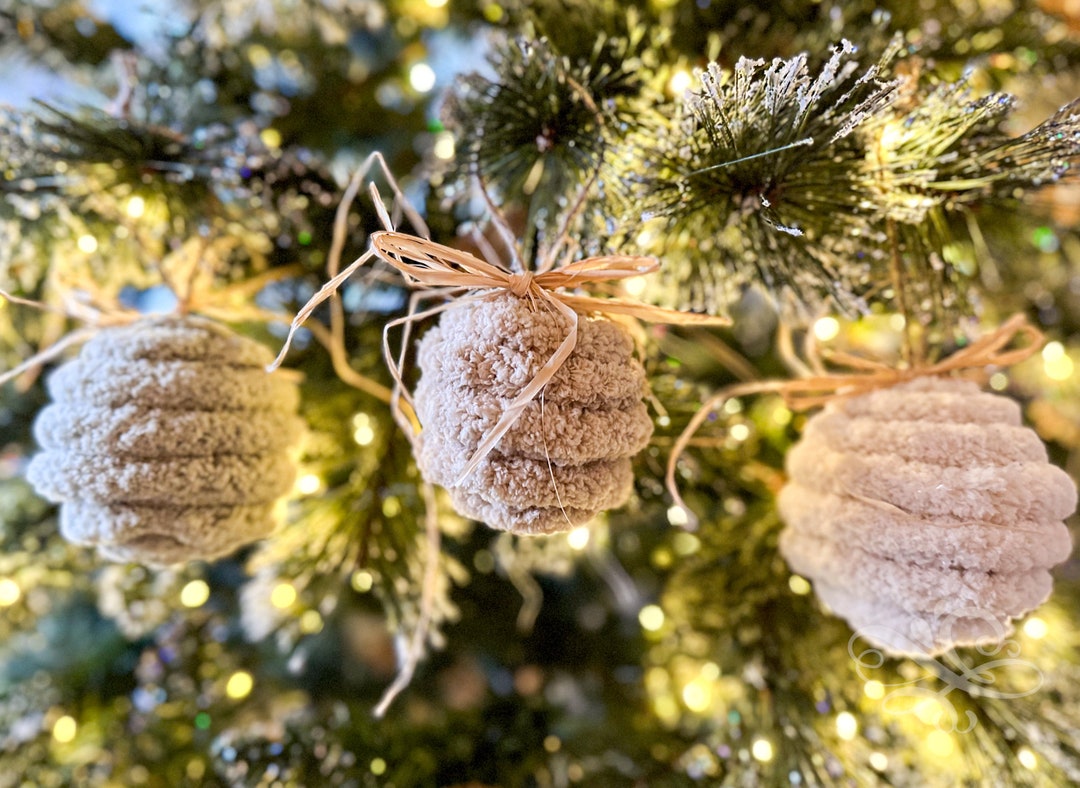 Chunky Chenille Yarn Ornament Kit, Christmas Ornament Kits for Adults