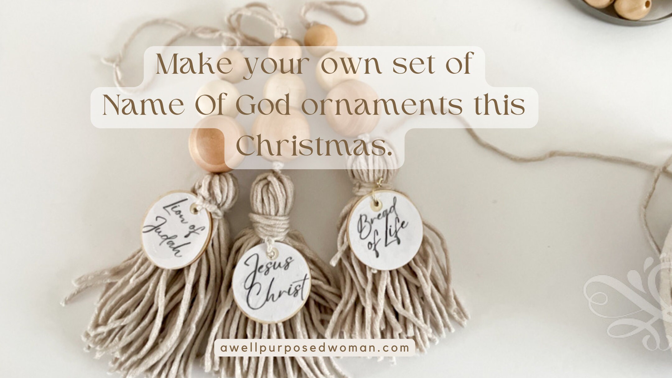 Names of God Christmas Ornament Kit, Christmas Ornament Kits for Adults,  Christmas Ornament Kits to Make, Christmas Craft Kits 