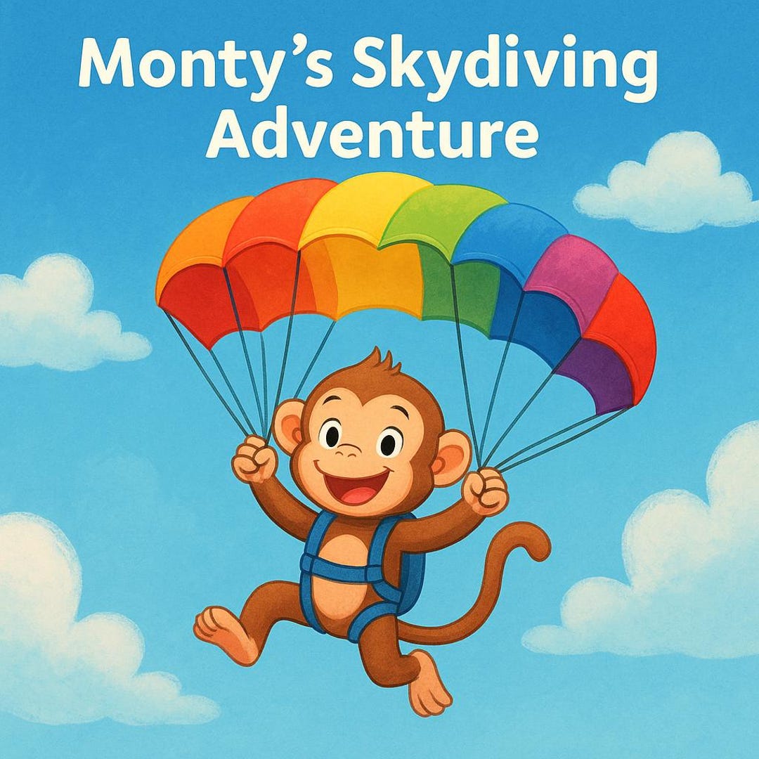 Monty’s Skydiving Adventure | Printable Kids Book PDF | Fun Jungle ...