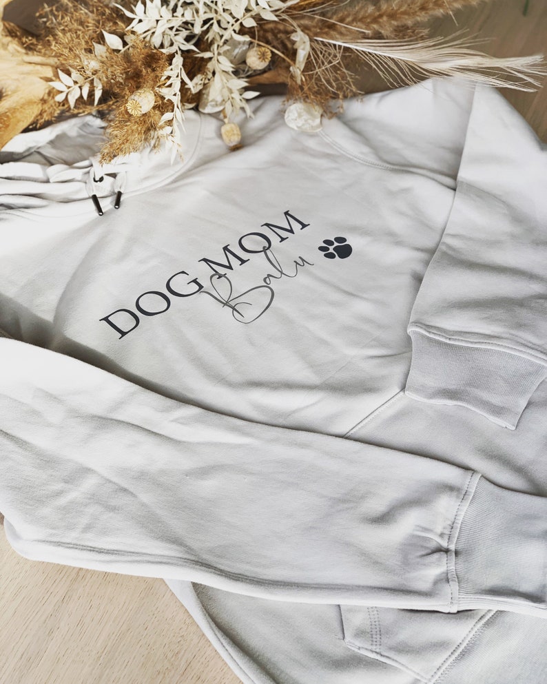 Dog Mom Hoodie Dog mom personalized with dog name soft quality gift idea hoodedhoodie image 3