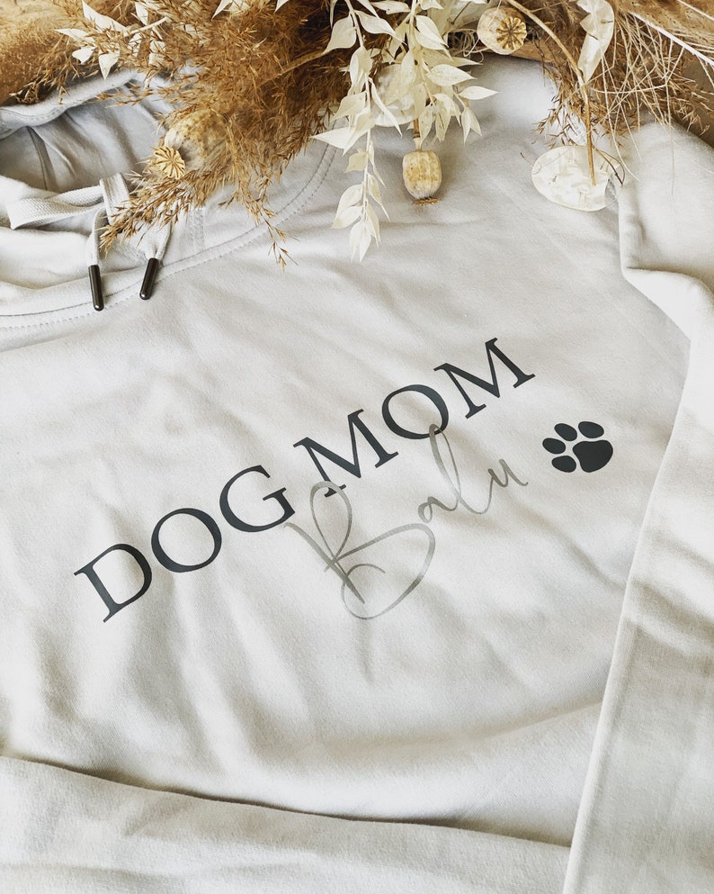 Dog Mom Hoodie Dog mom personalized with dog name soft quality gift idea hoodedhoodie image 4