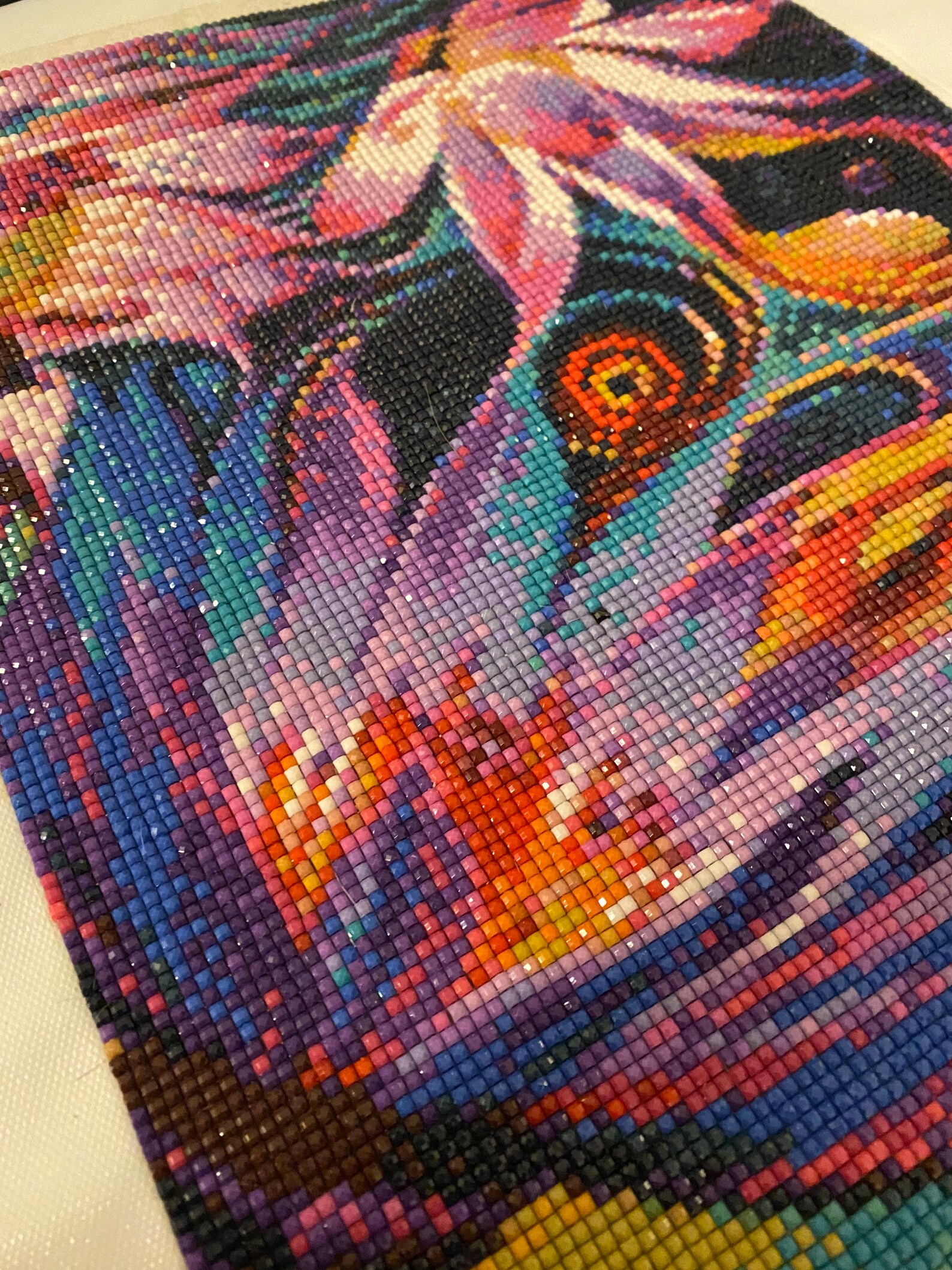 Flower diamond art finished Etsy