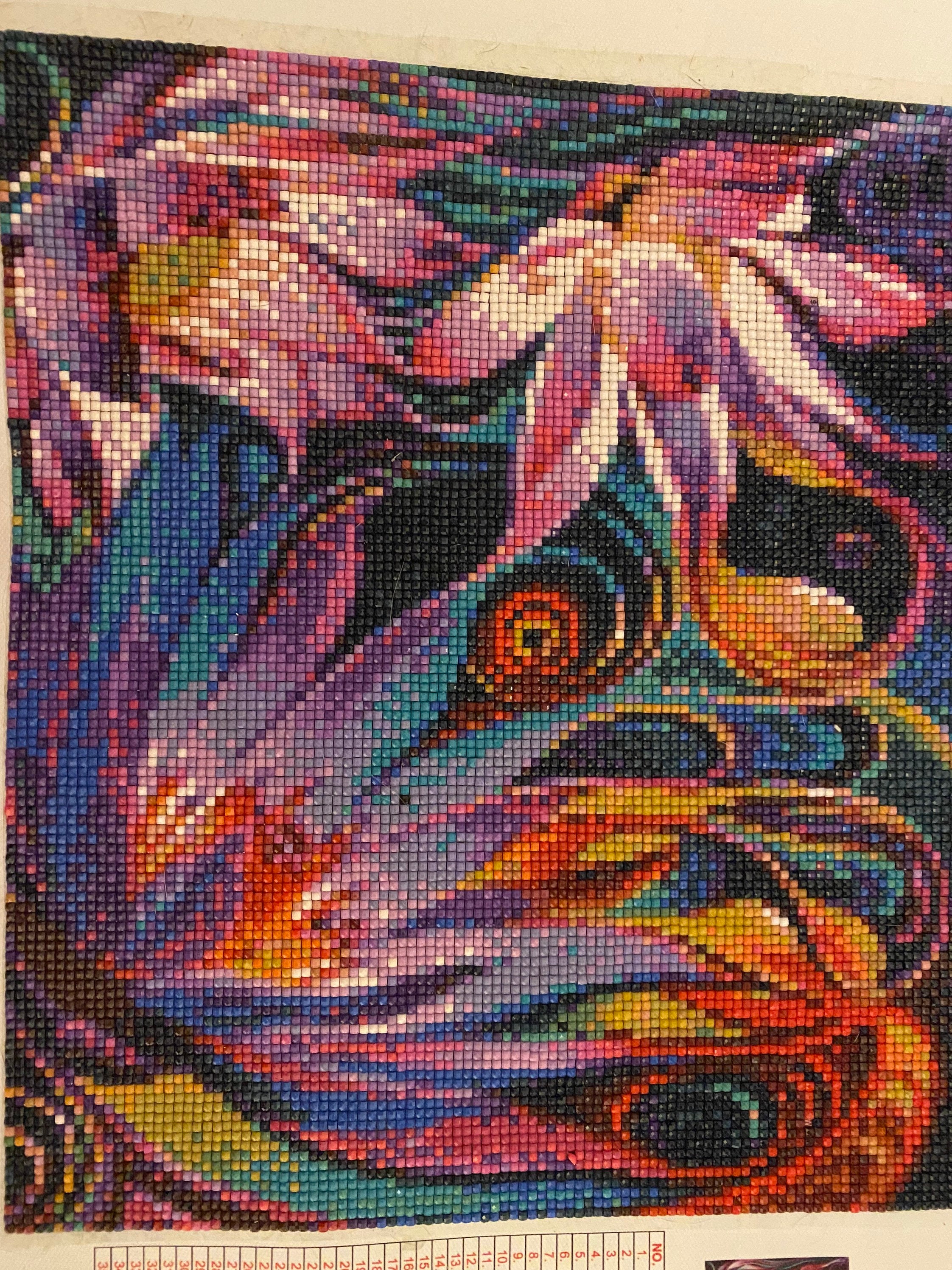 Flower diamond art finished Etsy