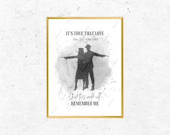 Bonnie and Clyde Musical Print, Theatre Prints, Musical Quotes, Musical Theatre Prints, Musical Print, Theatre Gift, Theatre Print