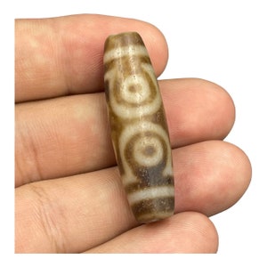 Antique Agate Bead Tibetan Himalayan stripes Ancient eyed  Dzi bead Amulet