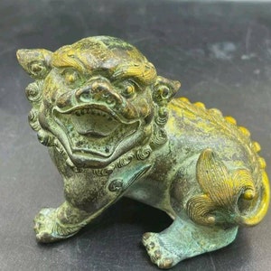 Circa 200-300AD Superb Ancient Roman Gold Gilding Bronze Lion STATUTE