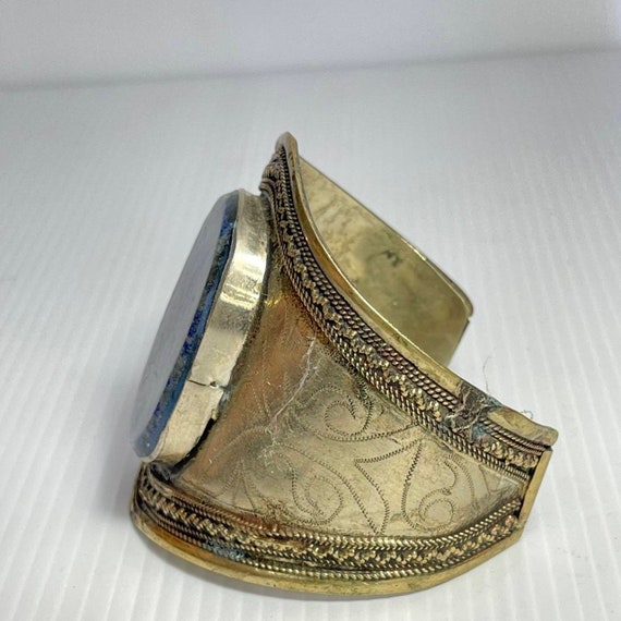 Beautiful Vintage Antique Afghanistan Brass Bange… - image 9
