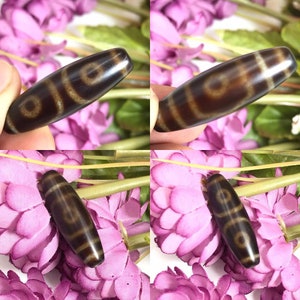 Authentic Ancient Old Genuine 3 Eye Rare Powerful Old Dzi Bead