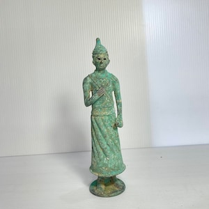Circa 200-300AD Ancient Very Old Roman Bronze Excellent Unique Man King Statue