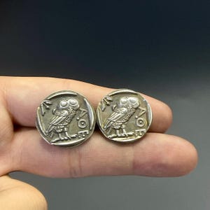 Unique 2 coins Ancient Greek Bronze Tetradrachm Athens Attica Owl Coins In excellence Condition