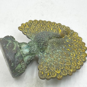 Ancient Near Eastern gold gilded bronze peacock bird SCULPTURE