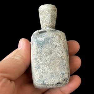 Rare Ancient Old Iridescent Roman Glass Unique Rare Antique Bottle