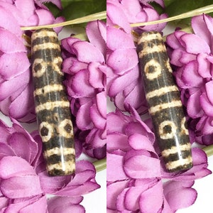 Unique Ancient Tibetan Agate 8 Eye Rare Powerful Lovely Lucky Amulet Dzi Bead