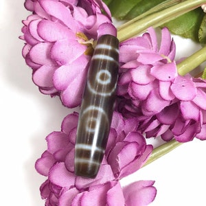 Genuine Ancient Old Agate 6 Eye Rare Dzi Bead With Powerful Stripes Lovely Lucky Unique Bead