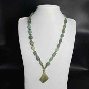 FREE SHIPPING WORLDWIDE Wonderful Old Ancient Roman Glass Rare Beads and Gold plated Beads Beautiful Necklace