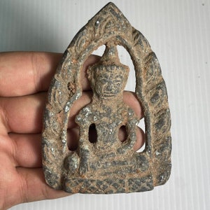 Extremely Rare Ancient Near Eastern Old bronze Buddha Figurine Picture Pendant