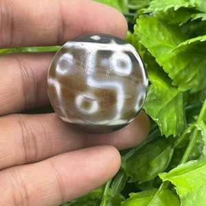 Beautiful Authentic Ancient Tibetan Powerful Agate 10 Eyes Rare Big Amulet Dzi Bead