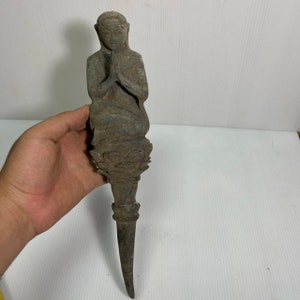 Extremely Rare Ancient Roman bronze women Carved decoration piece