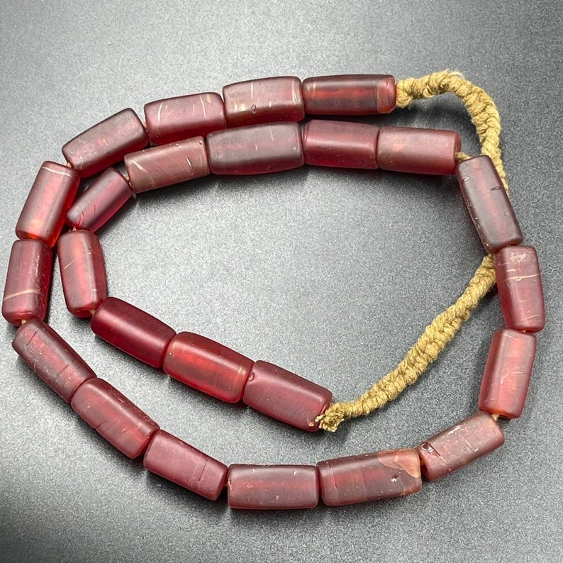 Ancient African Trade Old Glass Beads Lot Beads Long Necklace Etsy