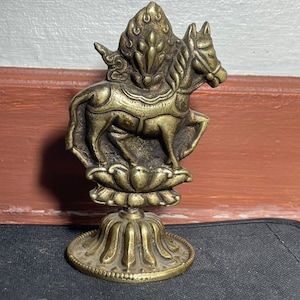 Wonderful Ancient near Eastern Bronze Horse Figurine lovley stand Statue