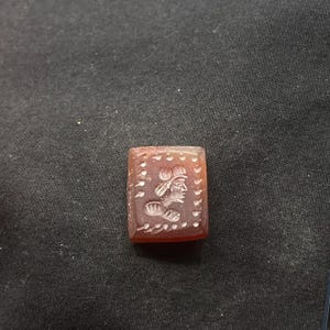 Ancient Roman intaglio Gemstone Carnelian Seal Stamp Cabochon depicted a king face