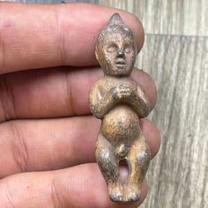 Einzigartige antike römische Bronze gebackene Baby Figur