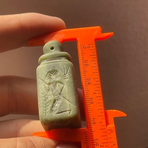 Uralter Nah-Östlicher Jaspis Intaglio Siegelstein Gravurstempel Anhänger