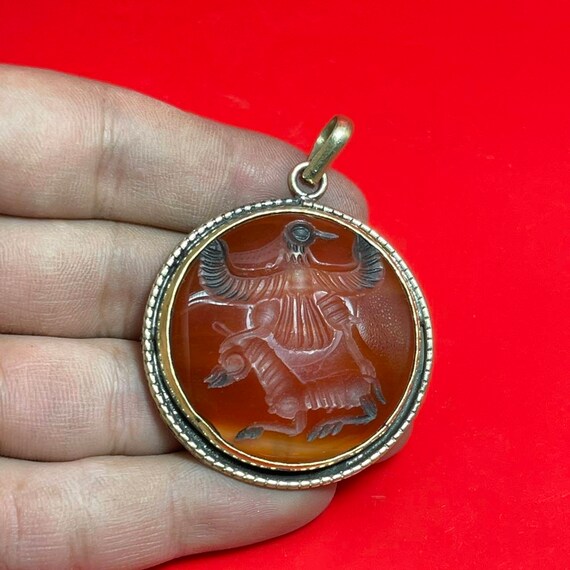 Spectacular Roman Old Natural Agate intaglio seal… - image 1