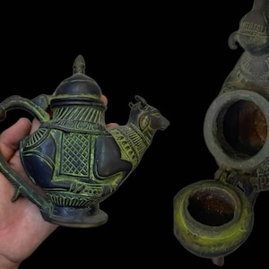 Unique Ancinet Roman Bronze Teapot in the form Of cow Extremely Rare