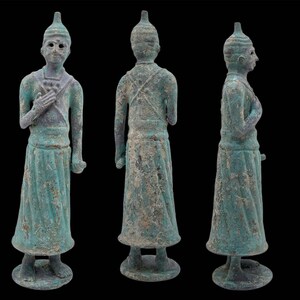Authentic Genuine Ancient Roman Bronze King Figure Statue Extremely Rare Piece