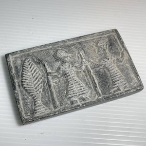 Wonderful Ancient Near Eastern Stone carving Humans tablet intaglio