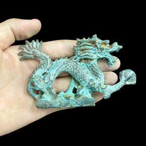Ancient Roman Bronze Dragon Statue With Rich Patina
