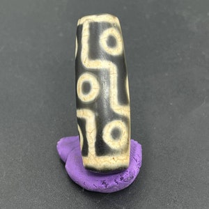 Beautiful Authentic Ancient Old Tibetan Himalayan Agate 9 Eye Rare Unique Lucky Amulet Dzi Bead