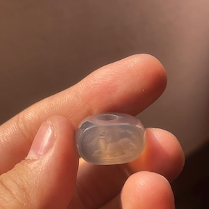 Beautiful Old Agate Near Eastern intaglio Seal Stamp Bead with impression
