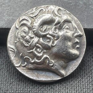 Genuine Ancient Greek King Alexander bronze Coated Coin in excellent condition