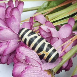 Beautiful Ancient Old Chunk Stripes Powerful Old Excellent Unique Lovely Dzi Bead
