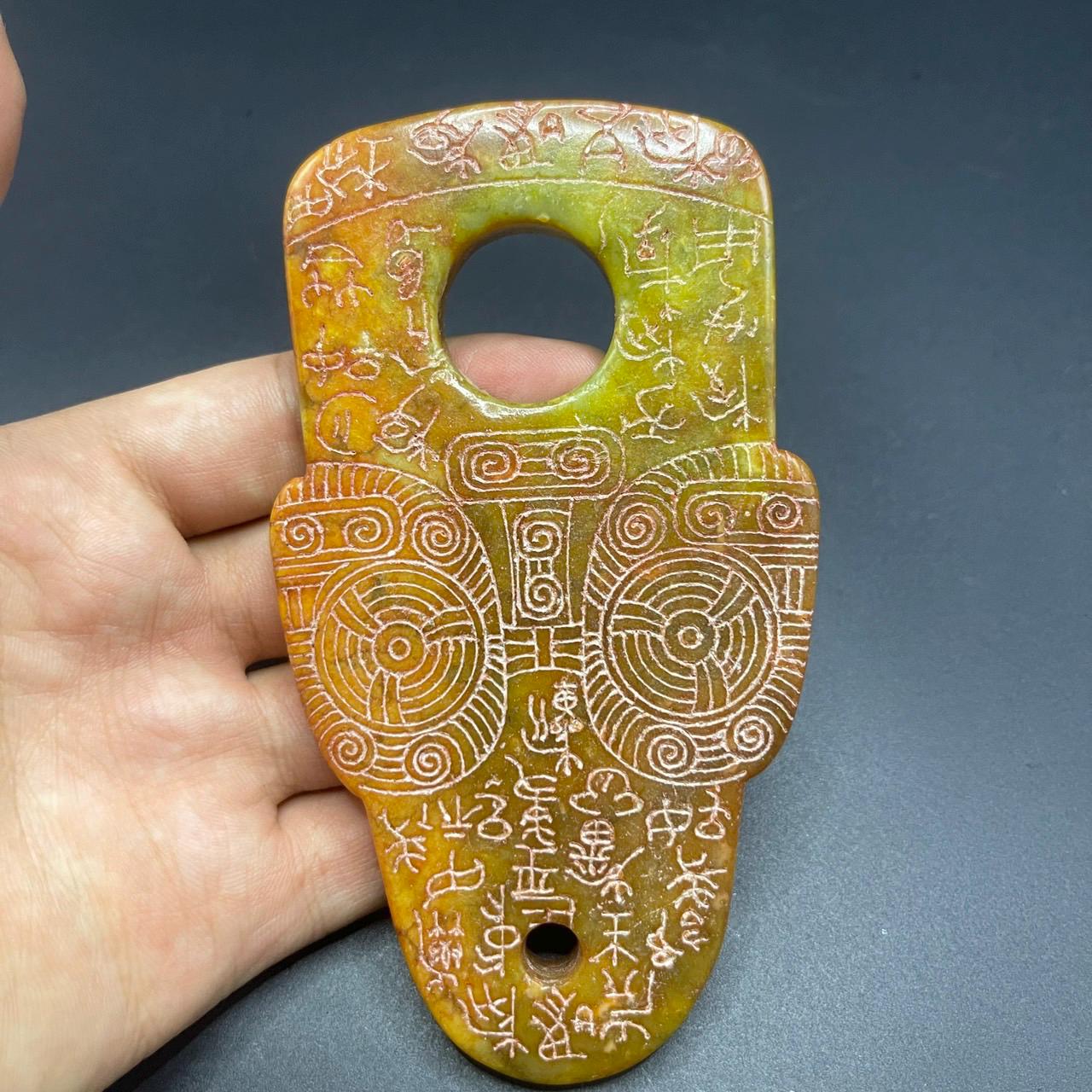 アンティーク翡翠石仮面、チベット美術彫刻 - Etsy 日本